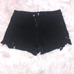 Black Jean Shorts
